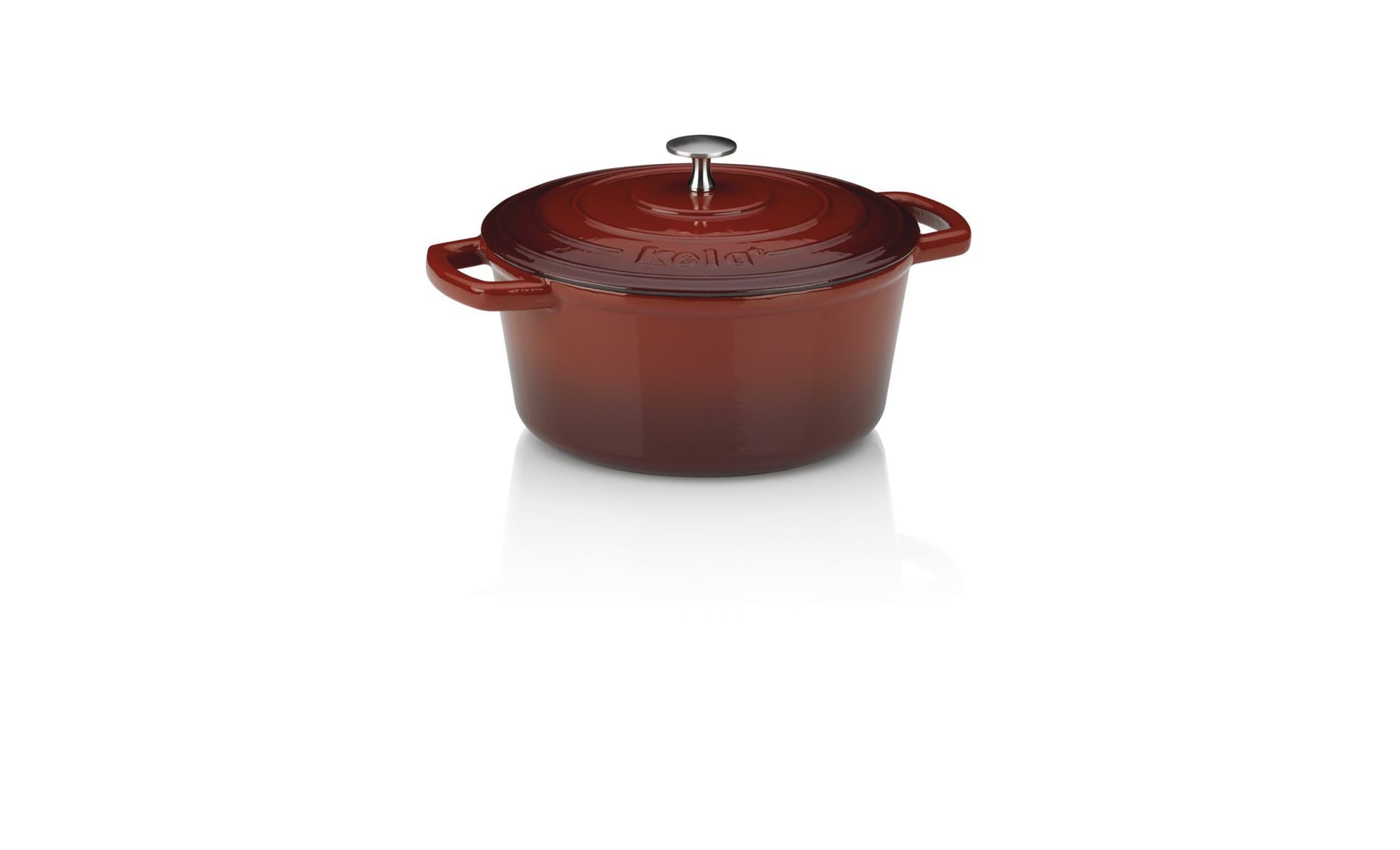 KELA Чугунена тенджера с капак “Calido“ – Ø 24 см. – червена