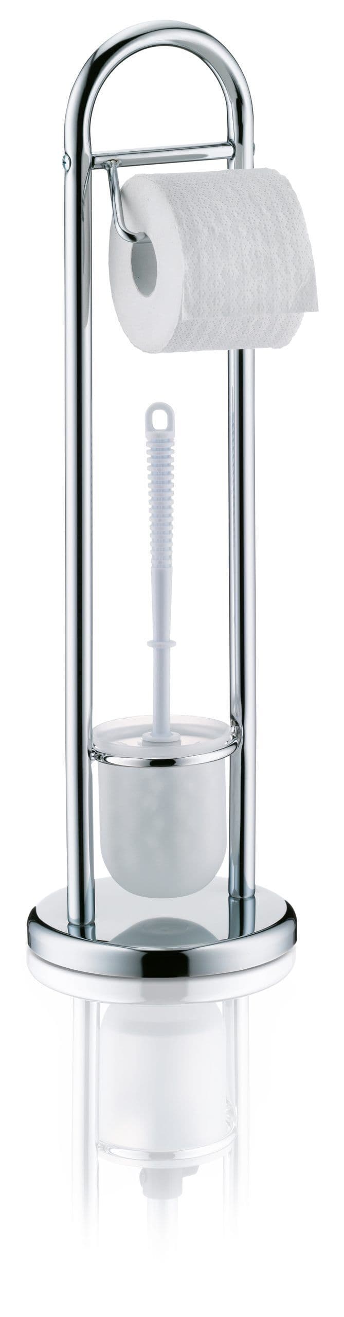KELA Комплект стойка за тоалетна хартия и четка за тоалетна “Fabio“ – хромиран