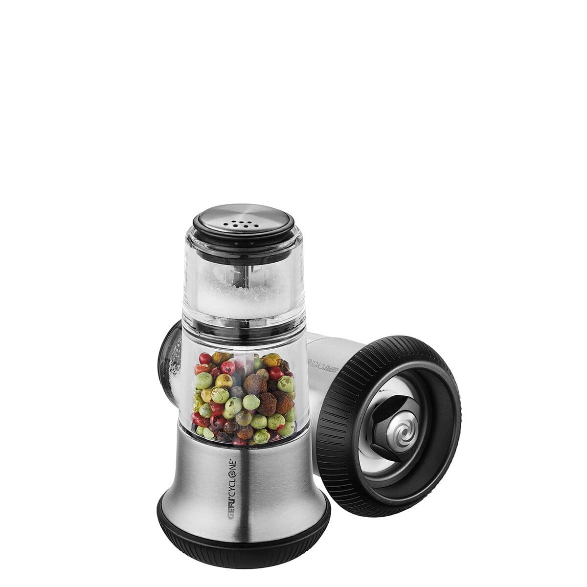 GEFU Мелничка за пипер със солница X-PLOSION® – 2в1 – цвят инокс