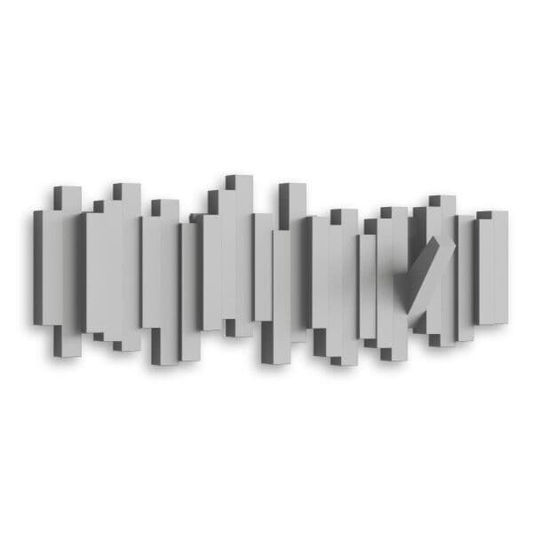 UMBRA Закачалка за стена с 5 бр. закачалки “STICKS“ – цвят сив