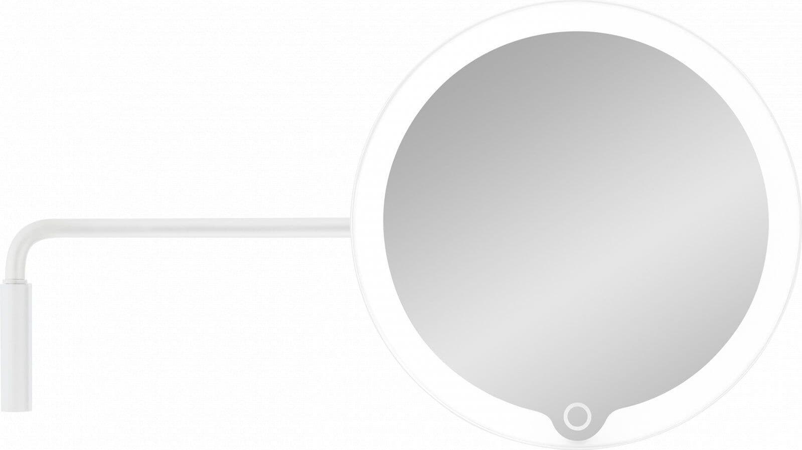 BLOMUS Увеличително огледало MODO за стенен монтаж с LED светлина - цвят бял