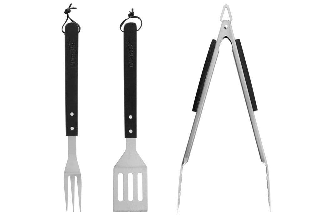 MUSTANG Комплект прибори за BBQ с дървени дръжки - 3 части