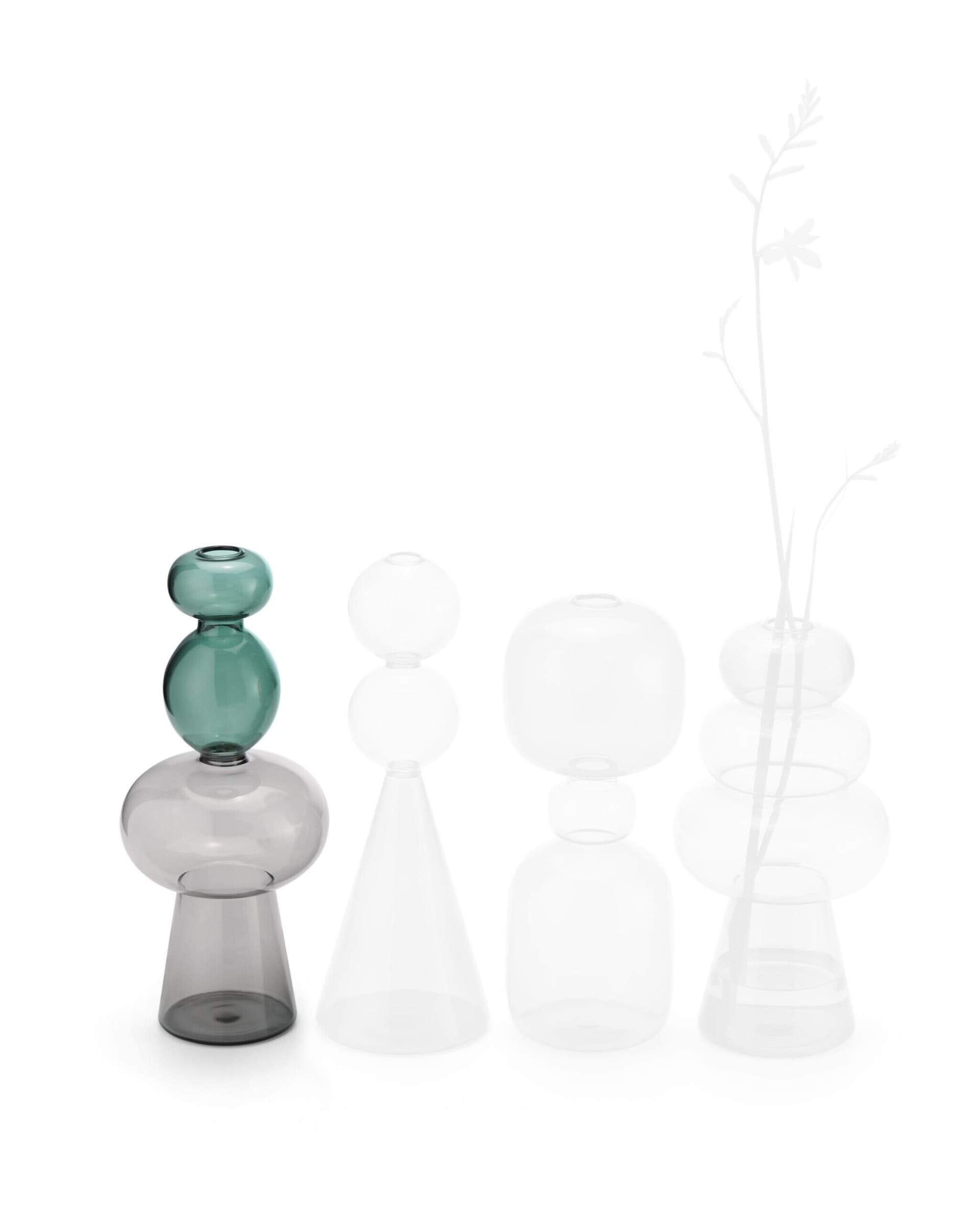 PHILIPPI Стъклена ваза “CURIOSA“ - с форма на кула