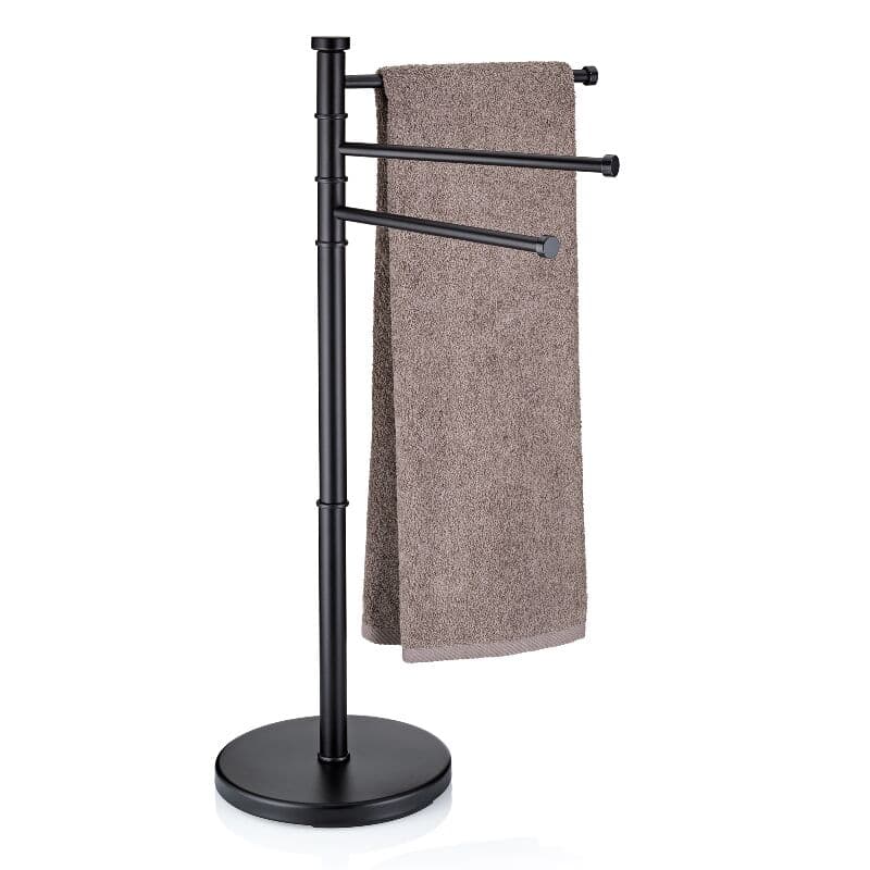 KELA Поставка за кърпи “Swing“ - черна - свободно стояща