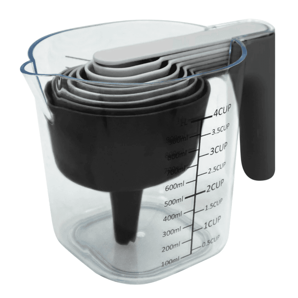 Nerthus Сет мерителни чашки и лъжички с мерителна кана 1 л.