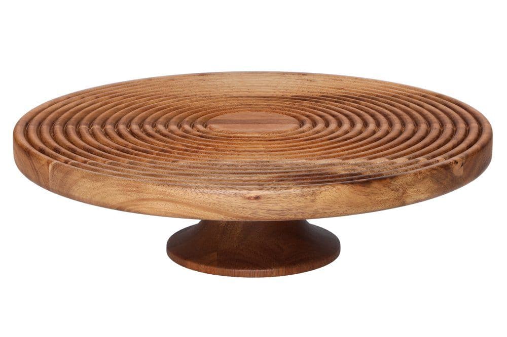 MAKU Акациева оребрена поставка за торта / сладкиш - Ø 30 см.