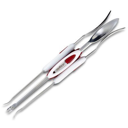 <p><strong>ZYLISS Комплект прибори за морски дарове SEAFOOD </strong><br />• 4 бр прибори + 1 бр държач<br />• За лесно отделяне на месото от черупките на раци, омари, лангусти<br /> • Изработени от неръждаема стомана и висококачествена прастмаса на дръжките <br />• Подходящи за съдомиялна машина<br /><strong>Производител: ZYLISS / Швейцария</strong></p><br />Марка: ZYLISS <br />Модел: ZYLISS 910042<br />Доставка: 2-4 работни дни<br />Гаранция: 2 години