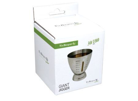 <p><strong><strong>Vin Bouquet </strong>Джигър мярка за алкохол 30/180 мл.<br />• Размери на опаковката:</strong> 8,5 x 8,5 x 9,5 см.<br /><strong>• Тегло:</strong> 0,082 кг.<br /><strong>• Материал: </strong>Стомана<br /><strong>• Капацитет:</strong> 30/180 мл.<br /><strong>Производител: Vin Bouquet, Испания</strong></p><br />Марка: Vin Bouquet <br />Модел: VB FIK 157<br />Доставка: 2-4 работни дни<br />Гаранция: 2 години