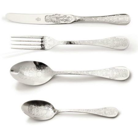 <p><span style="font-size: small;"><strong>Комплект прибори за хранене Herdmar SANTAMARTA за 6 човека от 24 части </strong></span><br />• Изработени от неръждаема стомана 18 /10<br />• Подходящи за почистване в съдомиялна машина.<br /><br /><span style="text-decoration: underline;"><strong>Комплектът включва:<br /></strong></span><strong>• </strong>Нож за хранене: 6 бр.<br />• Вилица за хранене: 6 бр.<br />• Лъжица за хранене: 6 бр.<br />• Десертна лъжичка: 6 бр.<br /><br /><strong>Производител: HERDMAR / Португалия</strong></p><br />Марка: HERDMAR <br />Модел: Herdmar 174-3024-0117-150-0000<br />Доставка: 2-4 работни дни<br />Гаранция: 2 години