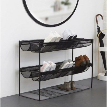 <p><span style="font-size: small;"><strong>UMBRA Етажерка за обувки “SLING“ на две нива<br />• </strong></span><strong>Цвят:</strong> черен <br />• <strong>Размери:</strong> 92 х 57,1 х 31,1cm<br />• <strong>За 18 чифта обувки<br />• Надграждане до 4 нива</strong><br /> • <strong>Материал: </strong>метални тръби,  гумена мрежа<br /><strong> </strong><strong>Производител: UMBRA / Канада</strong><br /> <em><strong>DESIGN: Eugenie de Loynes & Edouard Lauriault</strong></em></p><br />Марка: Umbra HK Limited <br />Модел: UMBRA 1009488-040<br />Доставка: 2-4 работни дни<br />Гаранция: 2 години
