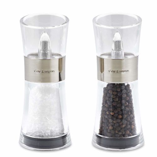 <p><span style="font-size: small;"><strong>COLE & MASON Мелничка за сол “FLIP“ - 15,4 см.</strong></span></p>
<p><strong>• <strong>Височина:</strong> 15,4 см.<br />• <strong>Материал:</strong> акрил, керамика<br />• <strong>Цвят:</strong> инокс<br /><strong>• Механизъм на мелницата: </strong>керамичен<strong><br /></strong><span style="color: #ff0000;">• <strong>Да не се мокри с вода!<br /></strong>• </span><strong><span style="color: #ff0000;">Не използвайте мелничката за различни от каменна сол продукти!!! </span><br /></strong><strong>Производител: Cole&Mason / Англия</strong></strong><br /><br /></p><br />Марка: COLE & MASON <br />Модел: Cole & Mason H 581720<br />Доставка: 2-4 работни дни<br />Гаранция: 2 години