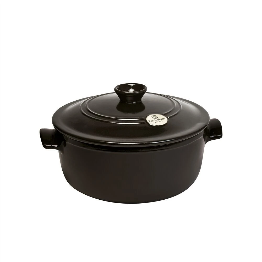 EMILE HENRY Тенджера "ROUND STEWPOT" - Ø 26 см - цвят черен