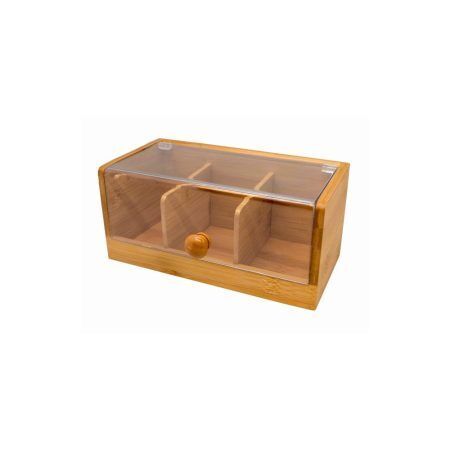 <p><span style="font-size: small;"><strong>Nerthus Бамбукова кутия за съхранение на чай - малка</strong></span></p>
<p><span>Размери на опаковката: 29 см/11 см/10 см</span><br /><span>Тегло: 0,450 кг.<br />Брой отделения: 3<br />Материал: Бамбук, акрил </span><br /><span>Производител: </span><strong>Vin Bouquet, Испания</strong><br /><br /></p><br />Марка: Vin Bouquet <br />Модел: VB FIH 677<br />Доставка: 2-4 работни дни<br />Гаранция: 2 години