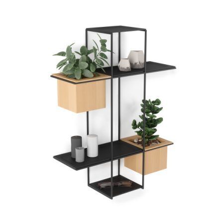 <p><span style="font-size: small;"><strong>UMBRA Стенна етажерка с кашпи“CUBIST“ </strong></span><br /><span style="font-size: small;"><strong>• </strong></span><strong>Цвят: </strong>натурално дърво / черен<br />•<strong> Габаритен размер: </strong>64 х 16 х 48 cm<br />• <strong>Материал:</strong> метал / бук<br />• <strong>Тегло:</strong> 3,100 кг<br />•<strong> В комплект с монтажен хардуер </strong><strong><br /></strong><em><strong>DESIGN: Sung Wook Park</strong></em></p><br />Марка: Umbra HK Limited <br />Модел: UMBRA 1013878-427<br />Доставка: 2-4 работни дни<br />Гаранция: 2 години