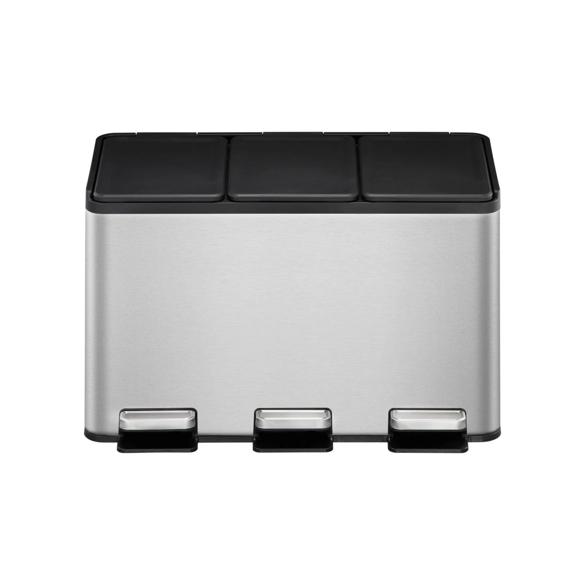 EKO Кош за разделно събиране с 2 педала “ESSENTIAL“ - 3 х 10 л. - хром мат