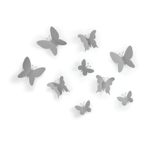 <p><strong>UMBRA Комплект декорация за стена “MARIPOSA“ - 9 бр. пеперуди - 3 размера - сив цвят</strong><br /><span><strong>• </strong></span><strong>Цвят: </strong><span>сив</span><strong><br />• Сет от 9 бр пеперуди</strong><br /><span>•</span><strong> Закрепване за стена (с включени двойнолепящи лепенки)</strong><br /><span>• </span><strong>Три размера в комплект:<br /></strong><span> - 15 x 13 x 2.5 см<br /></span> - 14 x 10 x 4 см<br /> - 10 x 10 x 2,5 см.<br />• <strong>Материал:</strong> полипропилен<br /><strong>Производител: UMBRA / Канада<br /></strong><em><strong>DESIGN: <span>Marion Lanktree</span><br /></strong></em></p><br />Марка: Umbra HK Limited <br />Модел: UMBRA 1013246-918<br />Доставка: 2-4 работни дни<br />Гаранция: 2 години