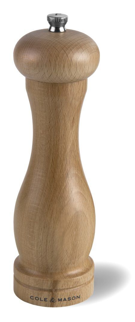 <p><strong><span style="font-size: small;">COLE & MASON Мелничкa за черен пипер “BEECH CAPSTAN"</span><br /></strong>• <strong>Височина:</strong> 20 см.<br />• <strong>Материал:</strong> устойчива букова дървесина, стомана<br />• <strong>Цвят:</strong> натурален<br />• <strong>Механизъм: </strong>закалена въглеродна стомана<br /><strong>• Регулируеми настройки на мелене:</strong> от едро до фино<br />• <strong>Празна ( не е пълна с черен пипер)<br />• Да не се мокри с вода!</strong><br />•<span style="color: #ff0000; font-size: small;"> <strong>Не използвайте мелничката за различни от черен пипер продукти!!! </strong></span><br /><strong>Производител: Cole&Mason / Англия</strong></p><br />Марка: COLE & MASON <br />Модел: Cole & Mason HA 0824P<br />Доставка: 2-4 работни дни<br />Гаранция: 2 години