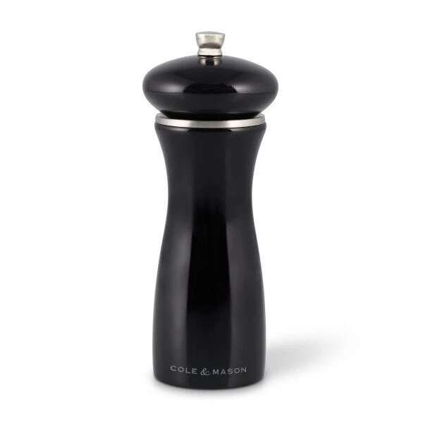 COLE&MASON Мелничка за сол “SHERWOOD BLACK GLOSS“ – 16,5 см. – цвят черен