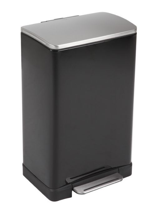 <p><span style="font-size: small;"><strong><strong>EKO EUROPE </strong>Кош за отпадъци с педал “E-CUBE“</strong></span><br /> <strong>• Материал: </strong>неръждаема стомана, прахово боядисана<br /><strong>• Вътрешно отделение на капака за филтър с активен въглен, който абсорбира миризмите</strong><br /><strong>• Цвят:</strong> черен<br /><strong>• Широк педал </strong><br /><strong>• Дръжка на задната страна за лесно преместване</strong><br /><strong>• Вместимост:</strong> 40 литра <br /><strong>• Размери:</strong> 40,3 х 34,5 х 65 см<br /><strong>• Вътрешна пластмасова кофа</strong><br /><strong>• Безшумно и плавно отваряне и затваряне на капака</strong><br /><strong>• Функция за заключване на капака в отворена позиция, за лесно почистване или смяна на торбата</strong><br /><strong>• Фиксатор за найлонов чувал / торба</strong><br /><strong>Производител: EKO EUROPE / Холандия</strong></p><br />Марка: EKO-EUROPE <br />Модел: EKO 926840 - Black<br />Доставка: 2-4 работни дни<br />Гаранция: 2 години