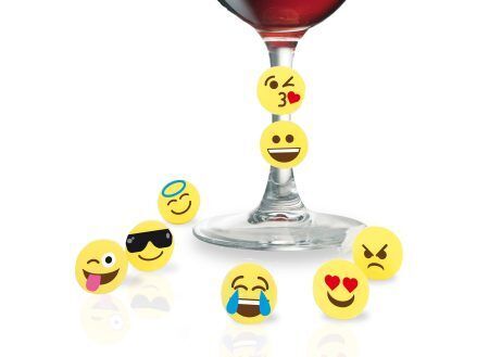 Vin Bouquet Сет маркери за чаши - ЕМОТИКОНИ - 8 бр.