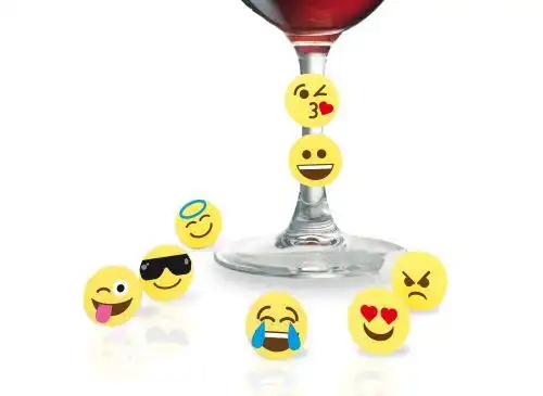 Vin Bouquet Сет маркери за чаши - ЕМОТИКОНИ - 8 бр.