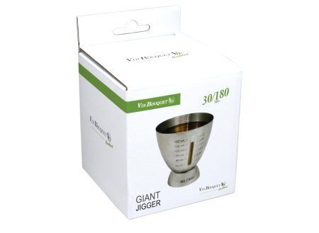 <p><strong><strong>Vin Bouquet </strong>Джигър мярка за алкохол 30/180 мл.<br />• Размери на опаковката:</strong> 8,5 x 8,5 x 9,5 см.<br /><strong>• Тегло:</strong> 0,082 кг.<br /><strong>• Материал: </strong>Стомана<br /><strong>• Капацитет:</strong> 30/180 мл.<br /><strong>Производител: Vin Bouquet, Испания</strong></p><br />Марка: Vin Bouquet <br />Модел: VB FIK 157<br />Доставка: 2-4 работни дни<br />Гаранция: 2 години