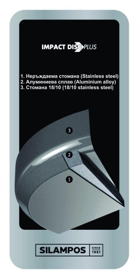 <br /><hr><br /><p><strong>SILAMPOS Комплект съдове за готвене „Low cost I glass” – 7 части<br /></strong>•<strong> Касерола Ø 20см:<br /></strong><em> - Вместимост: 2,7 литра</em><br /><em> - Дълбочина: 9 см<br /></em>• <strong>Съд за сос Ø 16см:<br /></strong><em> - Вместимост: 1,6 литра</em><br /><em> - Дълбочина: 8,1 см<br />• </em><strong>Тиган Ø 24см:</strong><br /><em> - Вместимост: 1,7 литра</em><br /><em> - Дълбочина: 4,5 см</em><br />• <strong>Тенджера Ø 24 см:</strong><br /><em> - Вместимост: 6,7 литра </em><br /><em> - Дълбочина: 15,1 см<br /></em>•<strong> Капак Ø 16см</strong><br /><strong>• Капак Ø 20см</strong><br /><strong>• Капак Ø 24см<br /></strong><strong>Материал на съдовете: </strong>Неръждаема стомана - 18/10<br /><strong>Капаците са стъклени с кант от неръждаема стомана<br /></strong><strong>Производител:</strong> Silampos / Португалия<br /><strong>Подходящи за </strong>:</p>
<p><img src="{{media url="/file_9.jpg"}}" alt="" width="300" /></p><br />Марка: SILAMPOS <br />Модел: 637122 – V70327 - 100<br />Доставка: 2-4 работни дни<br />Гаранция: 2 години
