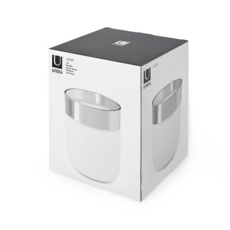 <p><span style="font-size: small;"><strong>UMBRA Кош за баня “JUNIP“ </strong></span>“<strong> - 3 литра</strong><br /><span style="font-size: small;"><strong>• </strong></span><strong>Цвят:</strong> бял / хром<br />• <strong>Размер: </strong>Ø 21,9 х 26,3 cm<br />• <strong>Материал:</strong> смола, неръждаема стомана<br /><strong>Производител: UMBRA / Канада<br /></strong><em><strong>DESIGN: GENSLER</strong></em></p><br />Марка: Umbra HK Limited <br />Модел: UMBRA 1009275-153<br />Доставка: 2-4 работни дни<br />Гаранция: 2 години