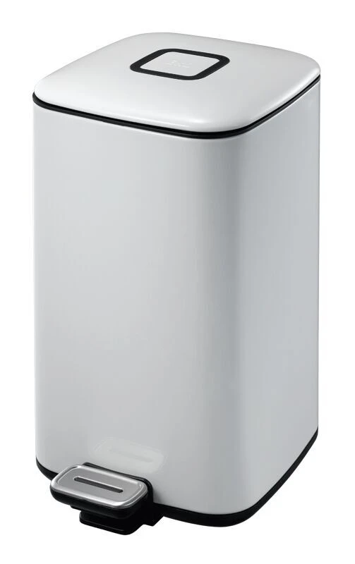 EKO Кош за отпадъци с педал “REGENT“ – 12 литра – бял
