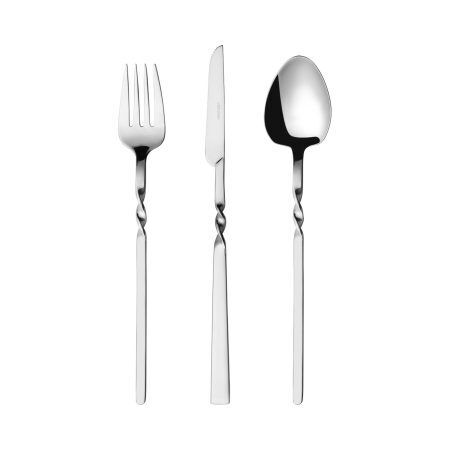 <p><span style="font-size: small;"><strong>HERDMAR Комплект прибори за хранене "TWIST" за 6 човека от 24 части.</strong></span> <br /> • Изработени от неръждаема стомана 18/10<br /> • Подходящи за почистване в съдомиялна машина. <br /> <span style="text-decoration: underline;"><strong>Комплектът включва:</strong></span> <br /> • Нож за хранене: 6 бр.<br /> • Вилица за хранене: 6 бр. <br />• Лъжица за хранене: 6 бр.<br /> • Десертна лъжичка: 6 бр. <br /> <strong>ПРОИЗВОДИТЕЛ: HERDMAR / Португалия</strong></p><br />Марка: HERDMAR <br />Модел: Herdmar 132-3024-0117-010-0000<br />Доставка: 2-4 работни дни<br />Гаранция: 2 години