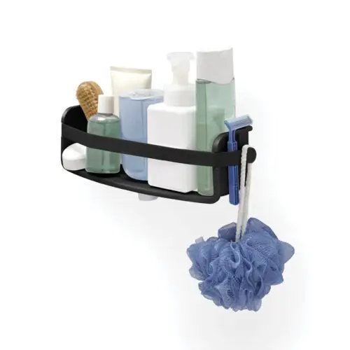 UMBRA Рафт за баня с вакуумно закрепване “FLEX GEL-LOCK “ - черен