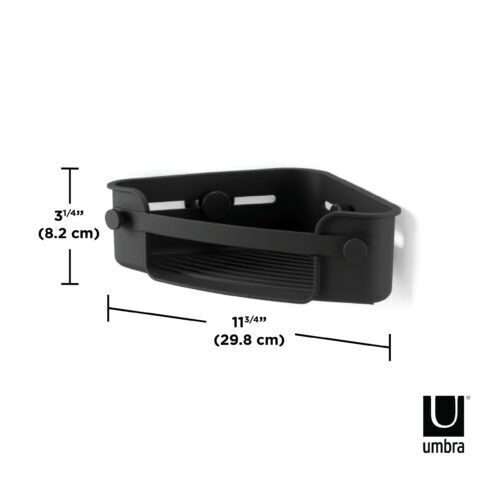 <p><span style="font-size: small;"><strong>UMBRA Ъглов рафт за баня с вакуумно прикрепяне “FLEX GEL-LOCK “ <br />• </strong></span><strong>Цвят:</strong> черен<br />• <strong>Закрепване чрез вакуум<br /></strong>• <strong>Размер:</strong> 30 х 19 х 9 cм (ДхШхВ)<br />• <strong>Размер на опаковката:</strong> 30 х 26 х 9 см ( ДхШхВ)<br />• <strong>Тегло:</strong> 0,310 кг <br />• <strong>Материал: </strong>PVC, гума<br /><strong>• </strong><strong>Производител: UMBRA / Канада<br /></strong><em><strong>DESIGN: UMBRA STUDIO</strong></em></p><br />Марка: Umbra HK Limited <br />Модел: UMBRA 1004435-040<br />Доставка: 2-4 работни дни<br />Гаранция: 2 години
