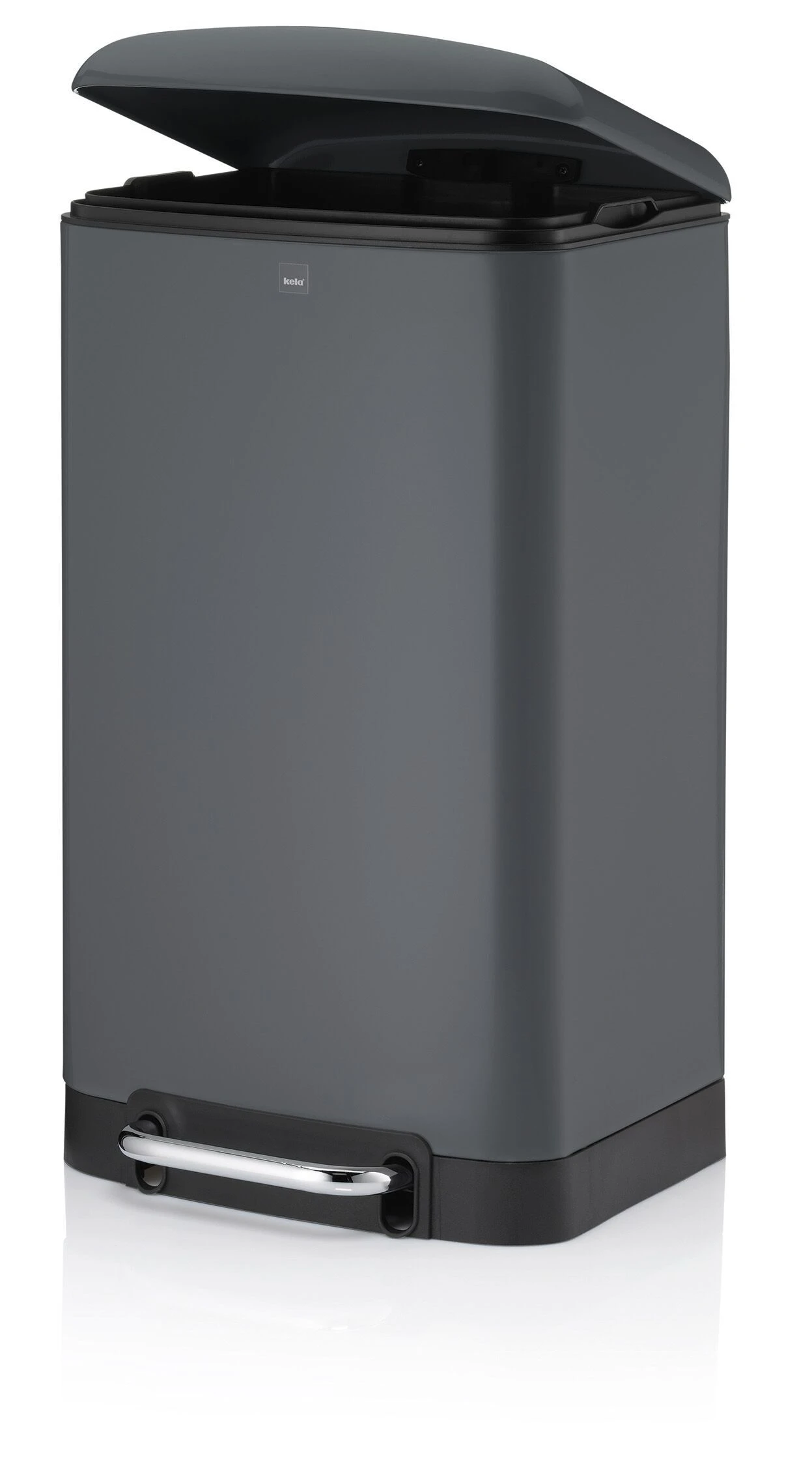 KELA Кош за отпадъци с педал “Davino“ – тъмно сив – 30 л.