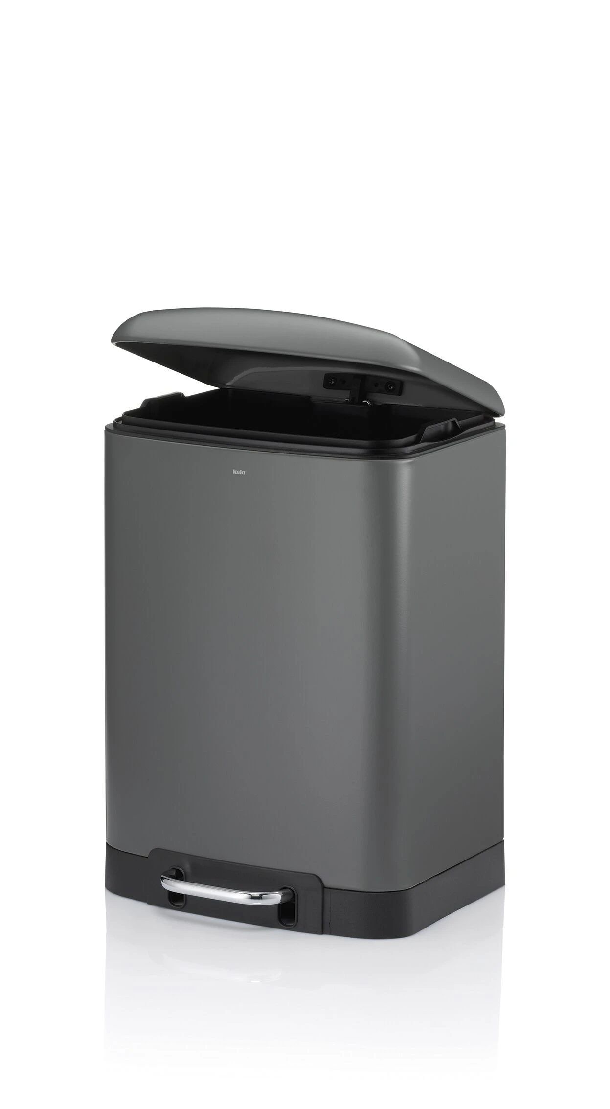 KELA Кош за отпадъци с педал “Davino“ – сив мат – 12 л.