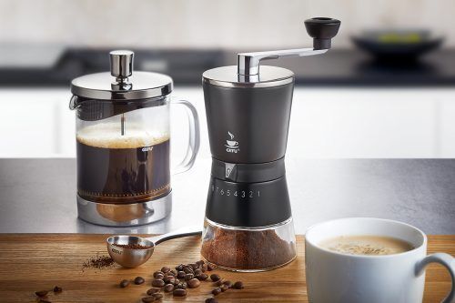 <p><strong><span style="font-size: small;">GEFU Кафемелачка “SANTIAGO“ </span><br /></strong>• <strong>Материал:</strong> неръждаема стомана, алуминий, пластмаса, стъкло<br />• <strong>Подвижна манивела</strong> <br />•<strong> Размери:</strong> Ø 9 х 21,5 см<br /> • <strong>Със стоманен механизъм за смилане</strong> <br />• <strong>Регулиращи се 8 степени на смилане</strong> <br /><strong>Производител: GEFU / Германия</strong></p><br />Марка: GEFU - GERMANY <br />Модел: GEFU 16331<br />Доставка: 2-4 работни дни<br />Гаранция: 2 години