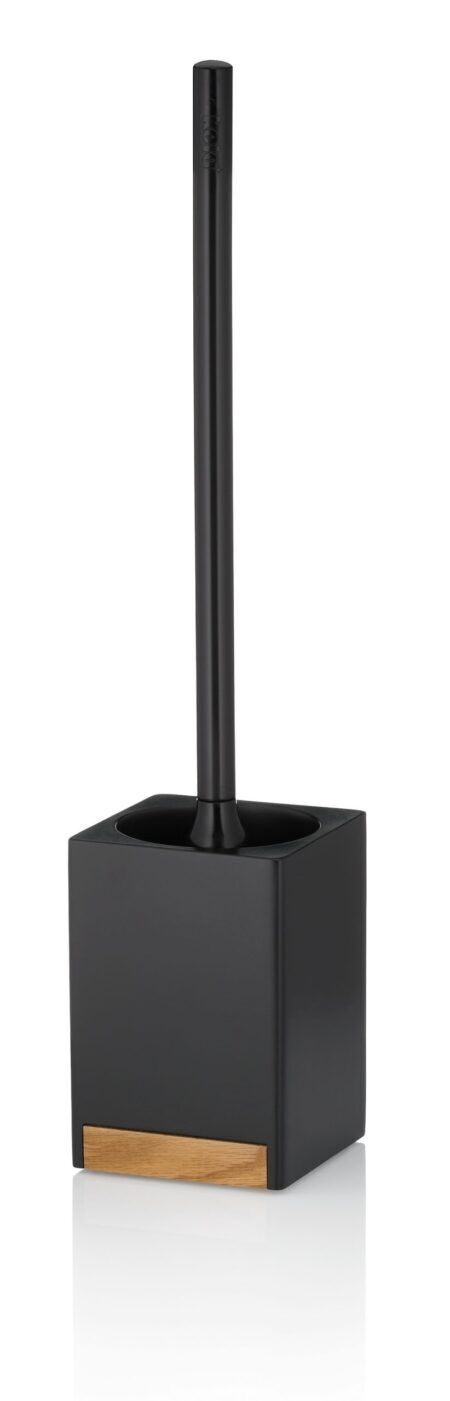 KELA Четка за тоалетна “Cube“ - черна с дървен елемент
