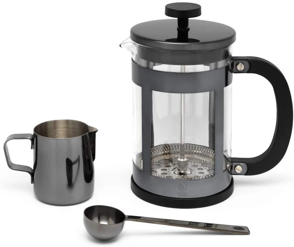 LEOPOLD VIENNA Комплект за кафе или чай от 3 части – 800 мл – цвят черен