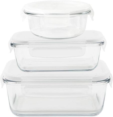 PEBBLY Сет от 3 бр. стъклени кутии за храна с различни размери - 620