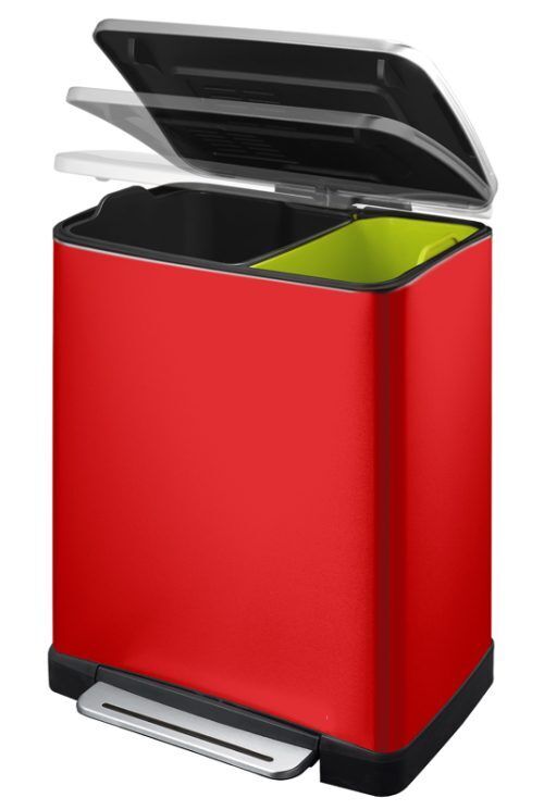 <p><span style="font-size: small;"><strong><strong>EKO EUROPE </strong>Кош за разделно събиране на отпадъци с педал “E-CUBE“</strong></span><br /> <strong>• Материал:</strong> неръждаема стомана, прахово боядисана<br /><strong>• Вътрешно отделение на капака за филтър с активен въглен, който абсорбира миризмите</strong><br /><strong>• Цвят:</strong> червен<br /><strong>• Широк педал </strong><br /><strong>• Дръжка на задната страна за лесно преместване</strong><br /><strong>• Вместимост:</strong> (1 х 28) + (1 x 18) литра <br /><strong>• Размери:</strong> 50 х 34,5 х 65 см.<br /><strong>• 2 бр. вътрешни пластмасови кофи</strong><br /><strong>• Безшумно и плавно отваряне и затваряне на капака</strong><br /><strong>• Функция за заключване на капака в отворена позиция, за лесно почистване или смяна на торбата</strong><br /><strong>• Фиксатори за найлонов чувал / торба</strong><br /><strong>Производител: EKO EUROPE / Холандия</strong></p><br />Марка: EKO-EUROPE <br />Модел: EKO 926846 - Red<br />Доставка: 2-4 работни дни<br />Гаранция: 2 години