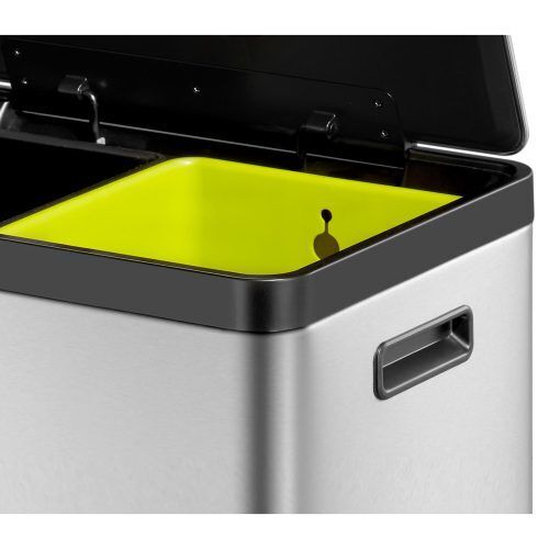<p><span style="font-size: small;"><strong>EKO Кош за разделно събиране на отпадъци с педал “ECOCASA“</strong></span><br /> • Материал: матирана неръждаема стомана, пластмаса<br />• Цвят: хром<br />• Функция за заключване на капака в отворена позиция за лесно почистване или смяна на торбата<br />• Вместимост: (2 x 30) литра <br />• Размери: 53 х 37,5 х 65,9 см<br />• 2 бр вътрешни пластмасови кофи <br />• Покритие срещу пръстови отпечатъци<br />• Безшумно отваряне и затваряне на капака<br />• Отделение с филтър <br />• Фиксатор за найлонов чувал / торба<br /><strong>Производител: EKO EUROPE / Холандия</strong></p><br />Марка: EKO-EUROPE <br />Модел: EKO 913860- Matt s/s<br />Доставка: 2-4 работни дни<br />Гаранция: 2 години