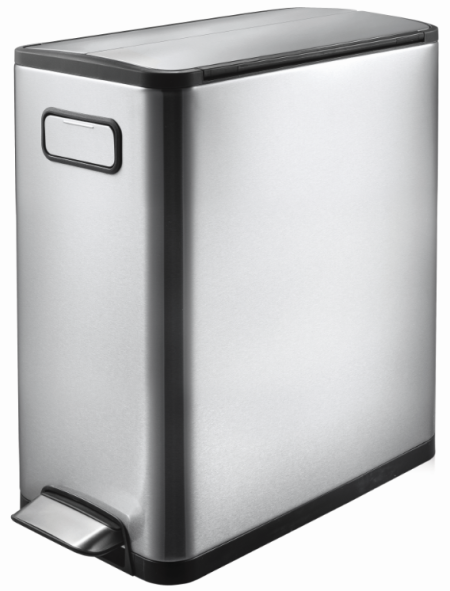 <p><strong>EKO EUROPE Кош за отпадъци с педал “ECOFLY“ - матиран - 30 л.</strong><br /><span>• Материал: матирана неръждаема стомана, пластмаса</span><br /><span>• Капак с две крила</span><br /><span>• Цвят: хром / черен</span><br /><span>• Вградени колела за лесно преместване</span><br /><span>• Вместимост: 30 литра</span><br /><span>• Размери: 64.6 х 44,8 х 25.5 см</span><br /><span>• Вътрешна пластмасова кофа</span><br /><span>• Покритие срещу пръстови отпечатъци</span><br /><span>• Безшумно отваряне и затваряне на капака</span><br /><span>• Функция за заключване на капака в отворена позиция, за лесно почистване или смяна на торбата</span><br /><span>• Фиксатор за найлонов чувал / торба</span><br /><strong>Производител: EKO EUROPE / Холандия</strong><br /><br /></p><br />Марка: EKO-EUROPE <br />Модел: EKO 937730 - Matt s/s<br />Доставка: 2-4 работни дни<br />Гаранция: 2 години