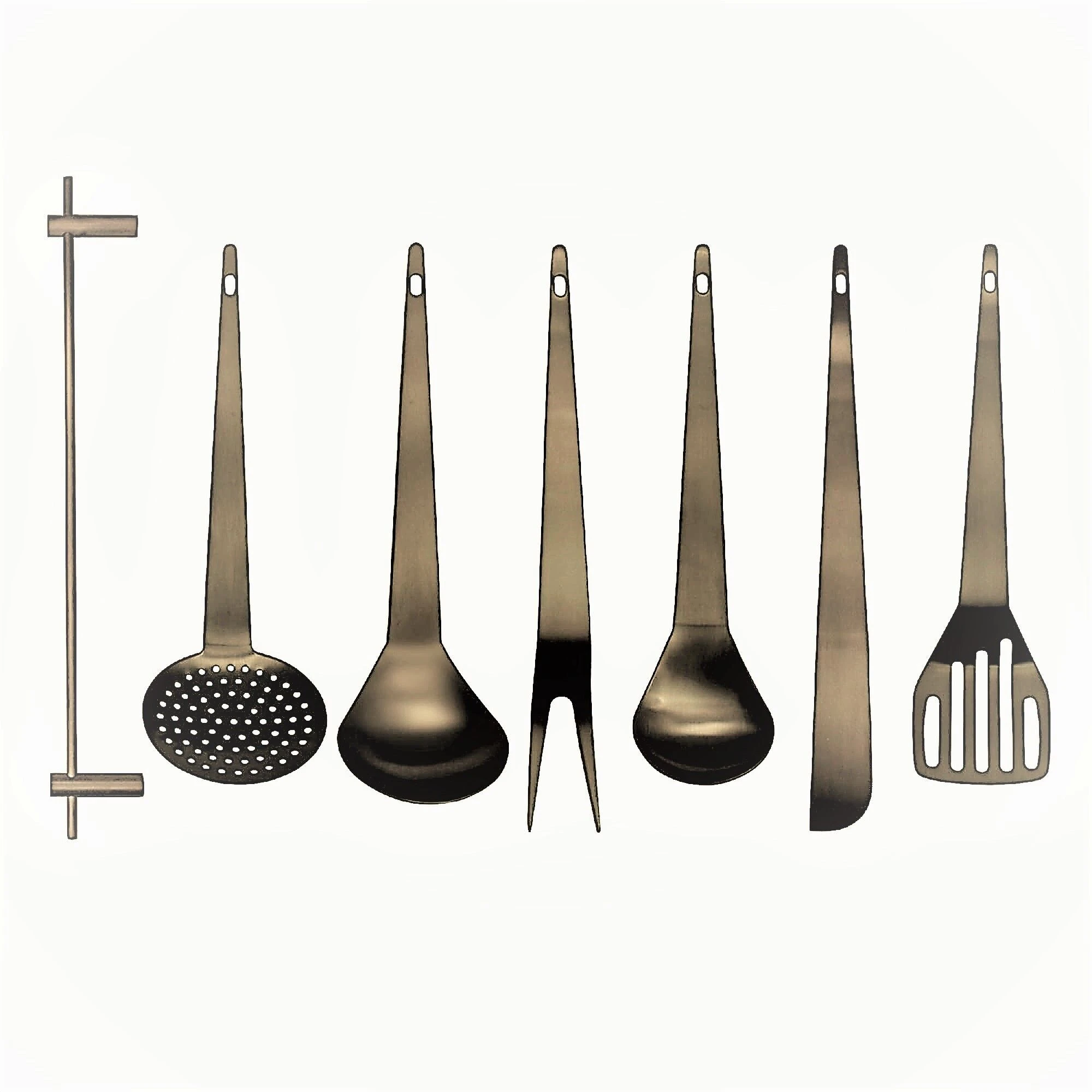 HERDMAR Комплект прибори за сервиране “INGA“ – 7 части – шоколад мат