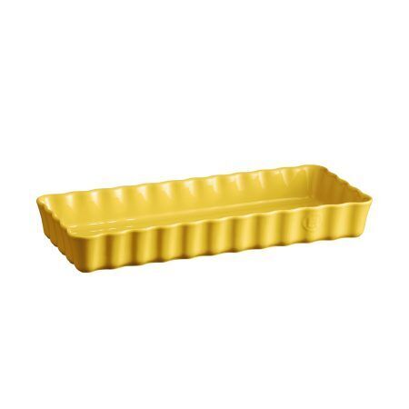 <p><strong>EMILE HENRY Керамична плитка провоъгълна форма за тарт "SLIM RECTANGULAR TART DISH" </strong><br />• <strong>Ръчно изработена от 100% естествени материали<br />• Устойчива на температури: </strong>- 20º С до + 270º С<strong><br />• Равномерно разпределение на топлината<br />• Задържа топлината на ястието по-дълго от обикновените съдове<br />• Висока устойчивост на надраскване <br /></strong>• <strong>Материал:  <span style="color: #ff0000;">HR® Ceramic (High Resistance) <span style="color: #000000;">/ </span></span></strong><span style="color: #ff0000;"><span style="color: #000000;">Високо устойчива керамика</span></span><strong><span style="color: #ff0000;"><span style="color: #000000;"> / </span><br />• <span style="color: #000000;">Без съдържание на олово, кадмий и никел</span><br /><span style="color: #000000;">• Външен размер вкл.дръжките: </span></span></strong><span style="color: #ff0000;"><span style="color: #000000;">36,5 х 15 х 5 см</span></span><span style="color: #ff0000;"><br /><strong><span style="color: #000000;">• Вътрешен размер: </span></strong><span style="color: #000000;">34,5 х 13 х 4</span><span style="color: #000000;"> см<br /></span></span><span style="color: #ff0000;"><span style="color: #000000;">• <strong>Вместимост:</strong> 1,3 литра</span><br /><span style="color: #000000;"><strong>• Тегло: </strong>1,09 кг</span><br /><span style="color: #000000;">• <strong>Цвят: </strong>жълт</span><br /><span style="color: #000000;">• <strong>Подходяща за: </strong>фурна / микровълнова фурна / фризер / съдомиялна машина</span><br /><strong><span style="color: #000000;">Производител: EMILE HENRY / Франция</span></strong></span></p><br />Марка: Emile Henry <br />Модел: EH 6034-90<br />Доставка: 2-4 работни дни<br />Гаранция: 2 години