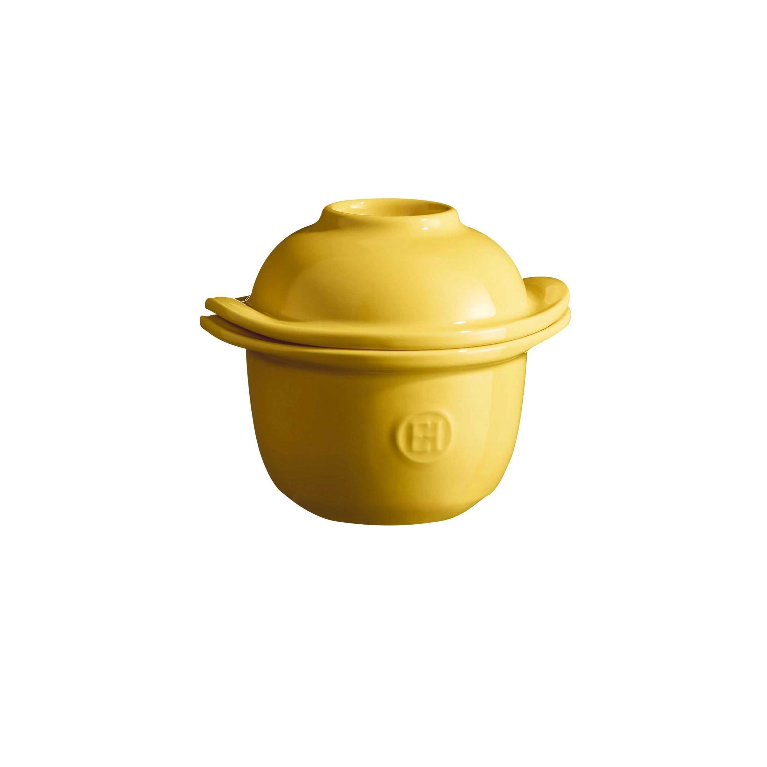 EMILE HENRY Керамично гювече с поставка за яйце „EGG NEST“- цвят жълт