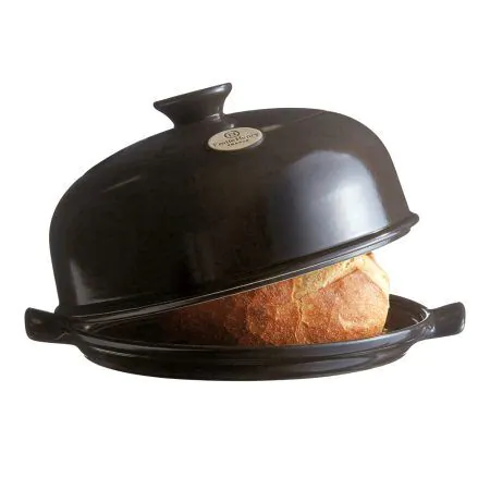 EMILE HENRY Керамична форма за печене на хляб "BAKER CLOCHE" - цвят черен
