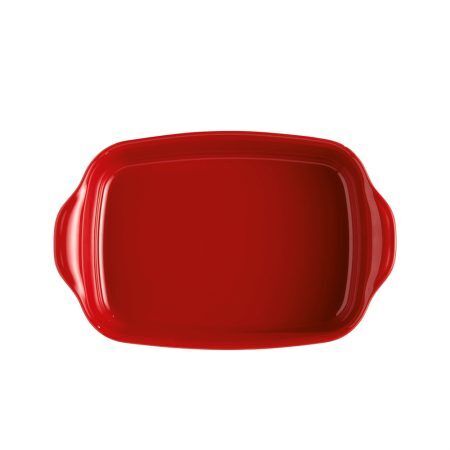 <p><strong>EMILE HENRY Керамична провоъгълна тава за печене "RECTANGULAR OVEN DISH"</strong><br />• <strong>Ръчно изработена от 100% естествени материали<br />• Устойчива на температури: </strong>- 20º С до + 270º С<strong><br />• Равномерно разпределение на топлината<br />• Задържа топлината на ястието по-дълго от обикновените съдове<br />• Висока устойчивост на надраскване <br /></strong>• <strong>Материал:  <span style="color: #ff0000;">HR® Ceramic (High Resistance) <span style="color: #000000;">/</span></span></strong><span style="color: #ff0000;"><span style="color: #000000;"> Високо устойчива керамика</span></span><strong><span style="color: #ff0000;"><span style="color: #000000;"> / </span><br />• <span style="color: #000000;">Без съдържание на олово, кадмий и никел</span><br /><span style="color: #000000;">• Външен размер вкл.дръжките: </span></span></strong><span style="color: #ff0000;"><span style="color: #000000;">36,5 х 23,5 х 7,5 см</span></span><span style="color: #ff0000;"><br /><strong><span style="color: #000000;">• Вътрешен размер: </span></strong><span style="color: #000000;">30 х 22 х 6 см<br /></span></span><span style="color: #ff0000;"><span style="color: #000000;">• <strong>Вместимост:</strong> 2,7 литра</span><br /><span style="color: #000000;"><strong>• Тегло: </strong>1,8 кг</span><br /><span style="color: #000000;">• <strong>Цвят: </strong>червен</span><br /><span style="color: #000000;">• <strong>Подходяща за: </strong>фурна / микровълнова фурна / фризер / съдомиялна машина</span><br /><strong><span style="color: #000000;">Производител: EMILE HENRY / Франция</span></strong></span></p><br />Марка: Emile Henry <br />Модел: EH 9652-34<br />Доставка: 2-4 работни дни<br />Гаранция: 2 години