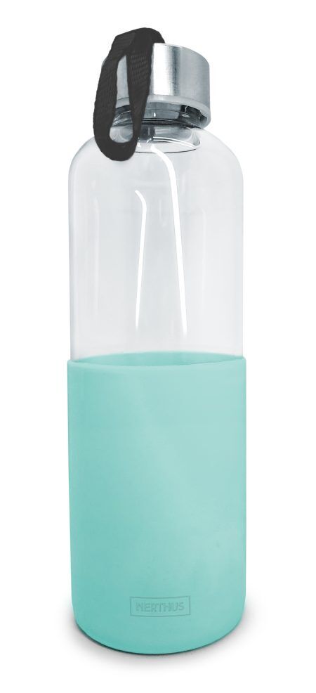 <p><strong>Стъклена бутилка със силиконов протектор - 600 мл. - зелена</strong></p>
<p>Размери на опаковката: 27 см/7 см/7 см.<br />Тегло: 0,320 кг.<br />Материал: Темперирано стъкло, силикон, стомана<br />Капацитет: 0.600 л.<br />Цвят: зелен<br />Производител: <strong>Vin Bouquet, Испания</strong><br /><br /></p><br />Марка: Vin Bouquet <br />Модел: VB FIH 402<br />Доставка: 2-4 работни дни<br />Гаранция: 2 години