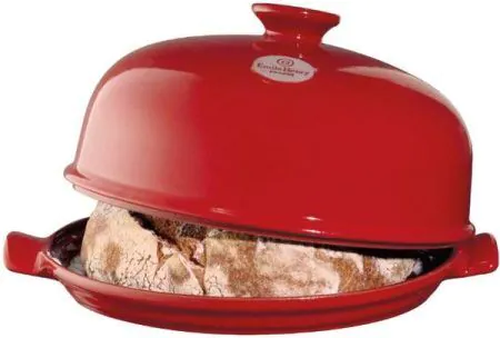 EMILE HENRY Керамична форма за печене на хляб "BAKER CLOCHE" - цвят червен
