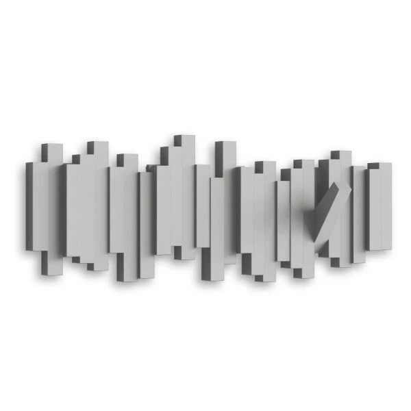 UMBRA Закачалка за стена с 5 бр. закачалки “STICKS“ – цвят сив