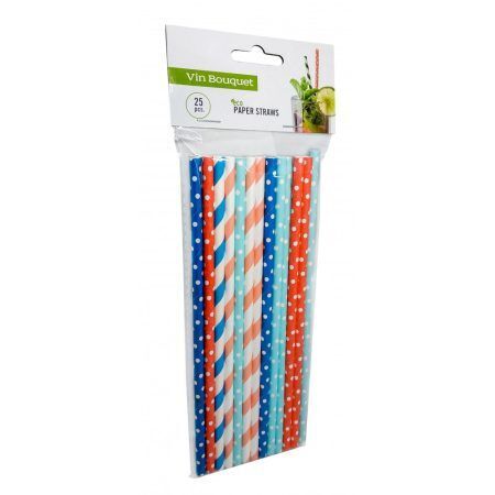 <p><strong>Nerthus Хартиени еко сламки - 25 бр.</strong><br /><span>Размери:<br />  • Дължина: 19,5 см.<br />  • Диаметър: Ø 8,5 мм.</span><br /><span>Материал: Хартия</span><br /><strong>Комплектът съдържа:<br /></strong><span>  • Хартиени сламки - 25 бр.</span><br /><span> </span><span>Производител: </span><strong>Vin Bouquet, Испания</strong></p><br />Марка: Vin Bouquet <br />Модел: VB FIK 458<br />Доставка: 2-4 работни дни<br />Гаранция: 2 години